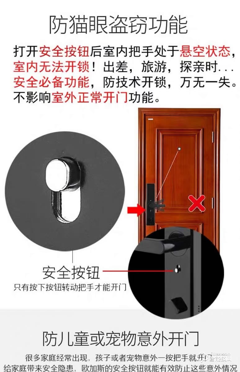 吉斯盾智能锁 LZ-R200面部识别智能锁