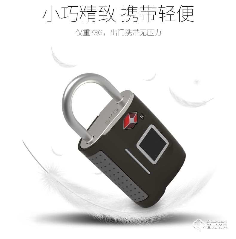 德典智能锁 户外旅行李箱包抽屉指纹挂锁